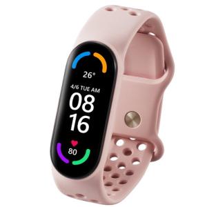 SW-XI221BDSCMPN ELECOM ピンク Xiaomi Mi Smart Band 6 / 5 交換バンド ベルト Mサイズ 汗・水に強い 通気性 耐衝撃性 スポーツ｜sake-premoa