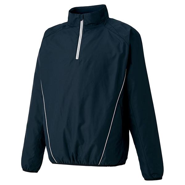 ZETT ゼット 野球ウエア 裏起毛ハーフジップジャンパー ネイビー 2XO BOV337 2900