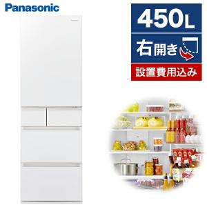 冷蔵庫 450L 二人暮らし 収納 パナソニック Panasonic NR-E459PX-W サテンオフホワイト 右開き｜総合通販PREMOA Yahoo!店