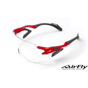 AirFly AF-306 C-2RE 鼻パッドがないスポーツサングラス ブラック