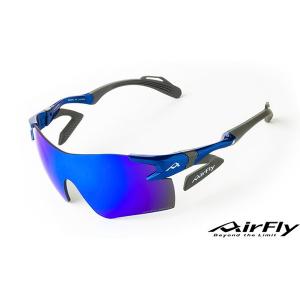 AirFly AF-306 C-2RE 鼻パッドがないスポーツサングラス ブラック