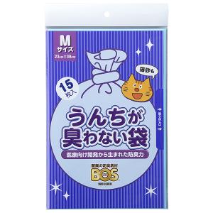 クリロン化成 うんちが臭わない袋 BOS ネコ用 Mサイズ 15枚入｜sake-premoa