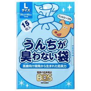 クリロン化成 うんちが臭わない袋 BOS イヌ用 Lサイズ 15枚入｜sake-premoa