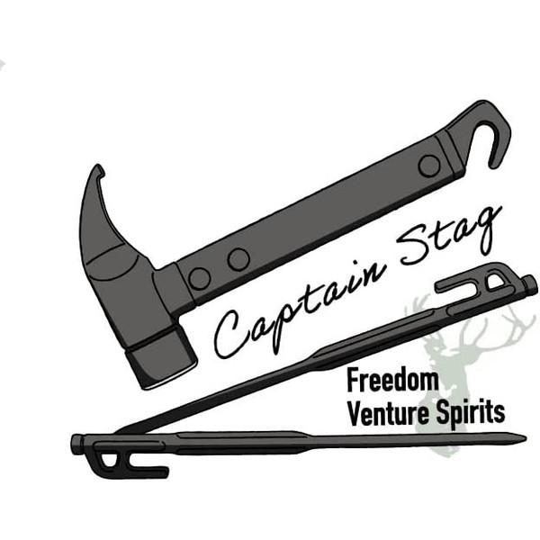 UM-1593 CSデザインステッカー(ハンマー&amp;ペグ)73×60mm CAPTAIN STAG