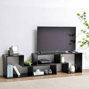テレビ台 ローボード 32〜62型対応 伸縮 コーナー 角度調整 簡単組立 収納 おしゃれ テレビボード TVボード ラック 省スペース ブラック JTS2100VA01-BK