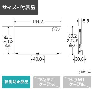 テレビ 65型 有機ELテレビ TVS REG...の詳細画像1