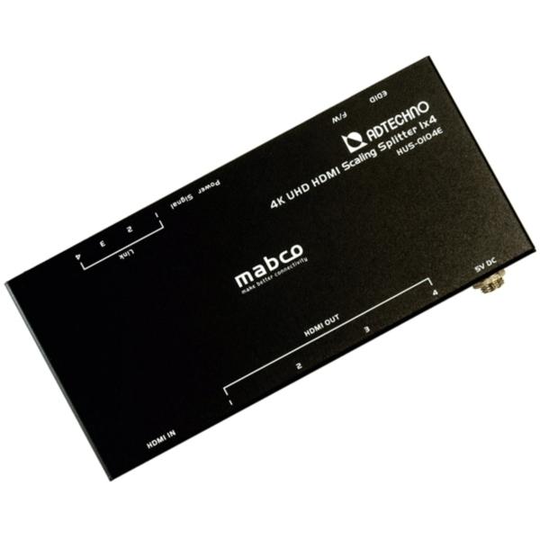 ADTECHNO HUS-0104E スケーリング機能搭載 業務用薄型HDMI 2.0a 4分配器 ...