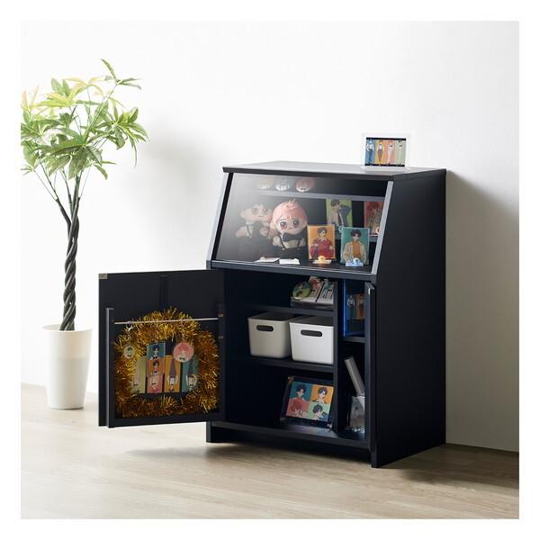 朝日木材加工 OPN-8060ST-BK ブラック 推し活ラック オシピタ