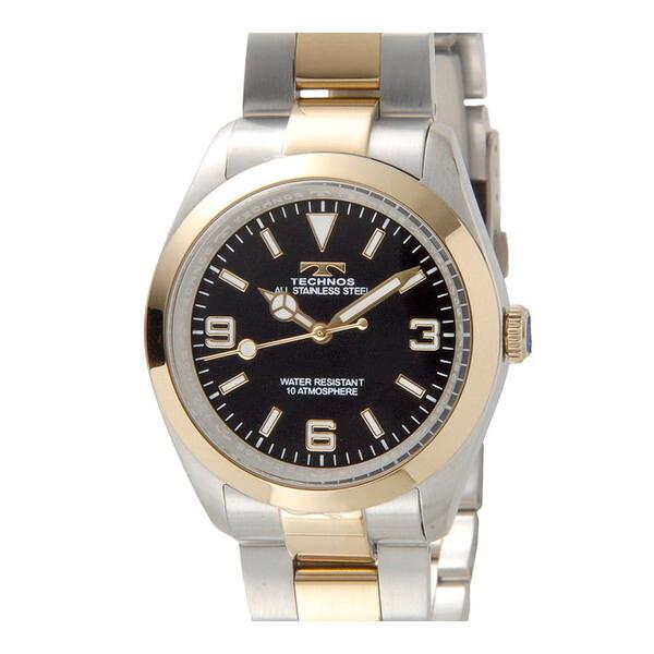 TECHNOS TSM920TB テクノスコンビメンズブレス クォーツ腕時計 (メンズウォッチ)
