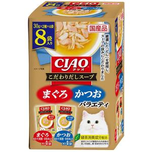 いなばペットフード CIAO 猫 おやつ 国産 こだわりだしスープ 8袋入り
