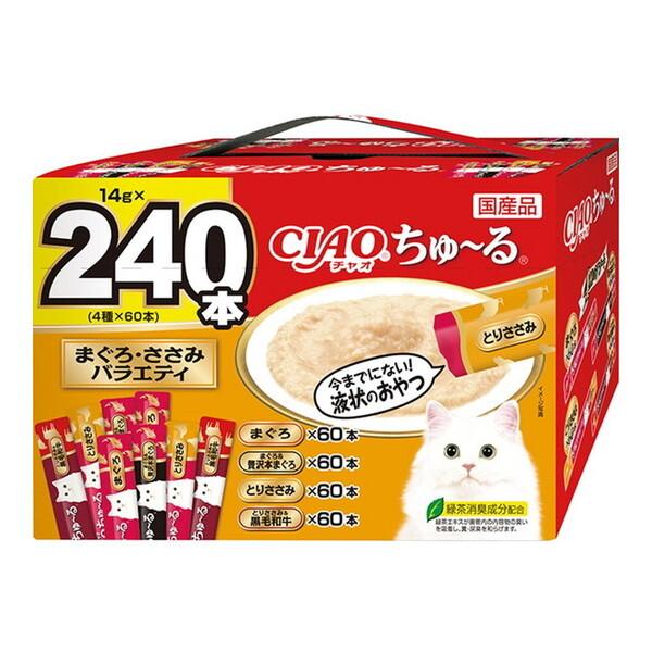 【お得なクーポン配布中】いなばペットフード CIAO ちゅ〜る 240本入り(BOX)まぐろ・ささみ...