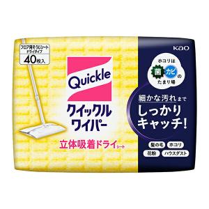 【クーポン配布中】 クイックルワイパー 立体吸着 ドライシート 40枚入 フロアシート ドライシート クイックル ホコリ 替え｜総合通販PREMOA Yahoo!店