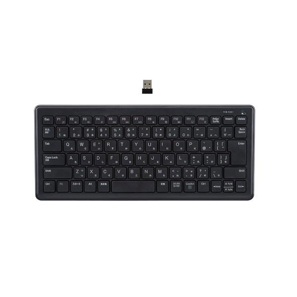 Nakabayashi FKB-R251BK ブラック 無線静音ミニキーボード (日本語配列85キー...