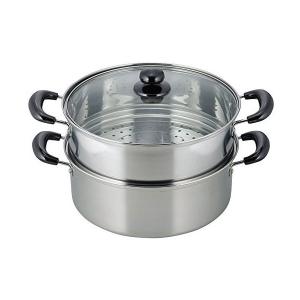 ステンレス 二段蒸し器セット　 39cm角 ヴェンセ IH対応ステンレス二段蒸し器 26cm VR-8182 ( 1コ入 ) : 爽快