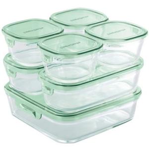 iwaki PSC-PRN-G7 グリーン パック&amp;レンジ 保存容器 システムセット