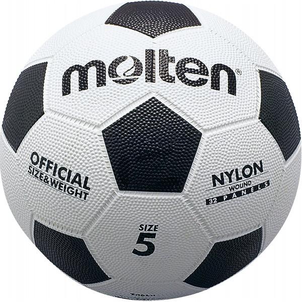 モルテン サッカーボール 5号球 亀甲ゴムサッカー ホワイト×ブラック F5W