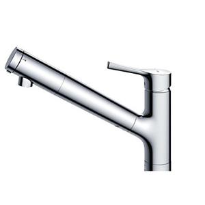 TOTO TKS05308J GGシリーズ (台所用水栓) シングル混合水栓 (浄水器兼用ハンドシャワー・吐水切り替えタイプ・台付き1穴)