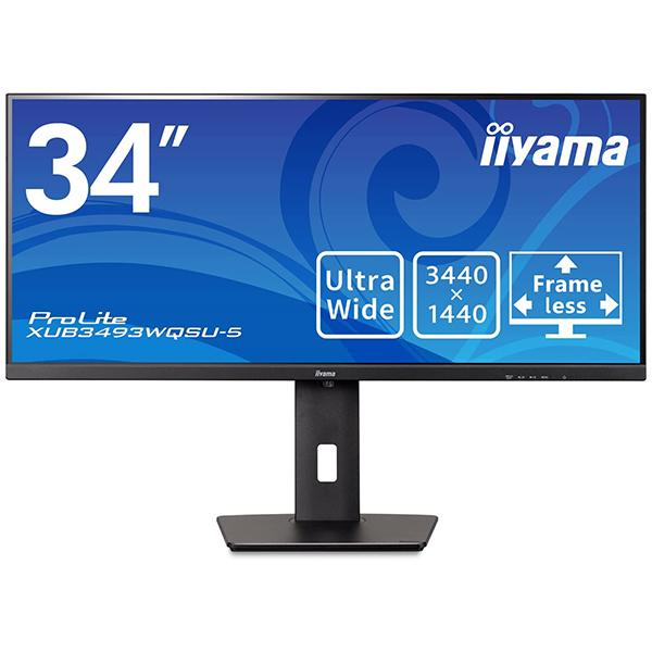 iiyama XUB3493WQSU-B5 液晶ディスプレイ 34型 / 3440×1440 / H...