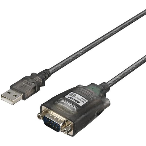 BUFFALO BSUSRC0705BS USBシリアル変換ケーブル ブラックスケルトン 0.5m