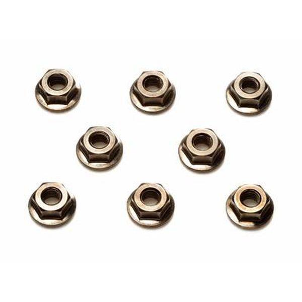 タミヤ 42282 TRF 4mmセレーションホイールナット(黒・8個)