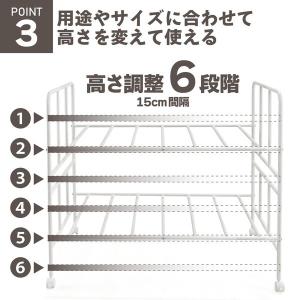 布団収納ラック ふとん収納 2段 キャスター付...の詳細画像4