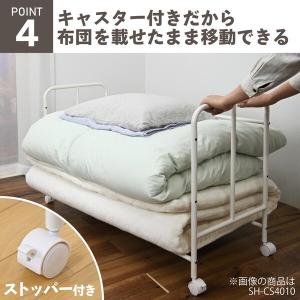 布団収納ラック ふとん収納 2段 キャスター付...の詳細画像5