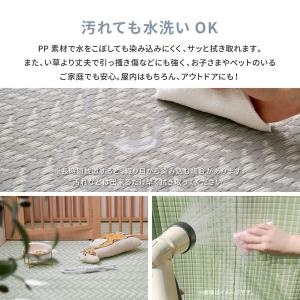 萩原 81961660 洗えるい草風カーペット...の詳細画像5