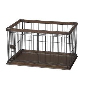 リッチェル 木製スライドペットサークル レギュラー ダークブラウン