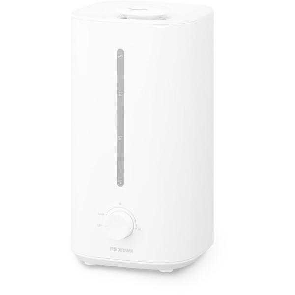 加湿器 超音波式 アイリスオーヤマ 4L 木造4畳 コンクリ7畳 おしゃれ AHM-UU28B-W ...