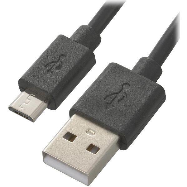 オーム電機 SMT-LB1M-K USBケーブル2A USB-マイクロB 1m