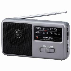 オーム電機 RAD-F1771M AudioComm AM/FM コンパクトポータブルラジオ｜sake-premoa