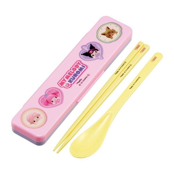 スケーター CCS3SA マイメロディ&amp;クロミ Netflix柄 サンリオ 箸 スプーン セット (...
