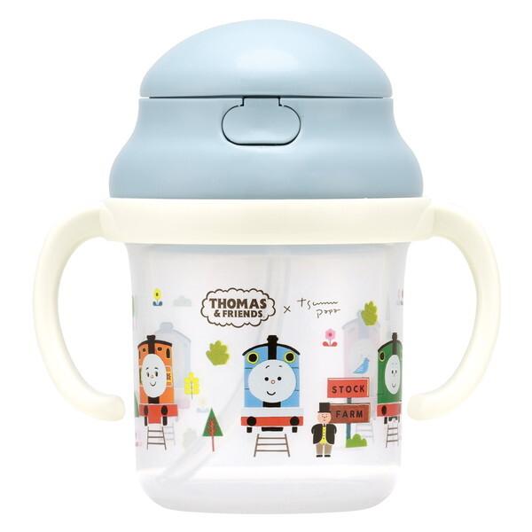 スケーター KSH2 きかんしゃトーマス×つむぱぱ ベビー ストローホッパー 両手マグ 230ml ...
