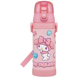 スケーター SDPV5 マイメロディ マシュグミ 子供用 ステンレス 水筒 直飲み 480ml 女の子 3D立体プリント 子供に優しい軽量タイプ 保冷専用 スポーツボトル