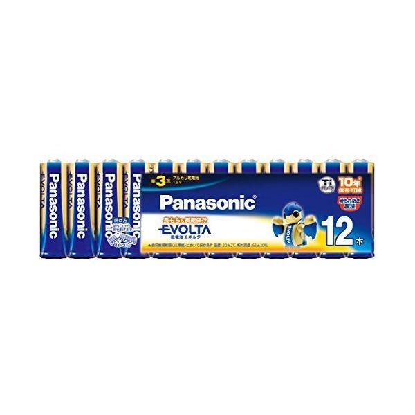 乾電池 パナソニック Panasonic エボルタ LR6EJ/12SW 単3形アルカリ乾電池 12...