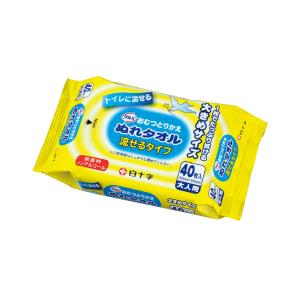 白十字 サルバおむつとりかえぬれタオル 40枚