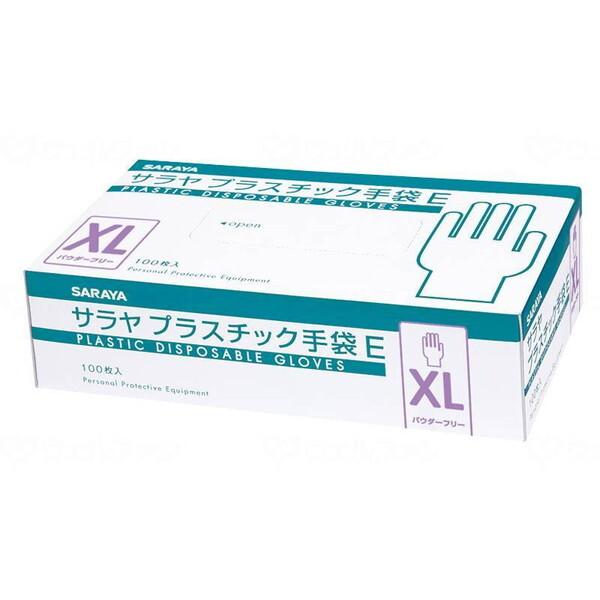 サラヤ サラヤ プラスチック手袋E 粉なし 100枚入 XL 53517