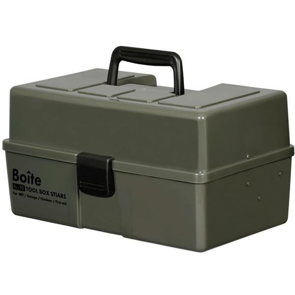 MA-4028 ツールボックス 仕切式 ガレージ DIY アウトドア 工具箱 パーツ カーキ Boi...
