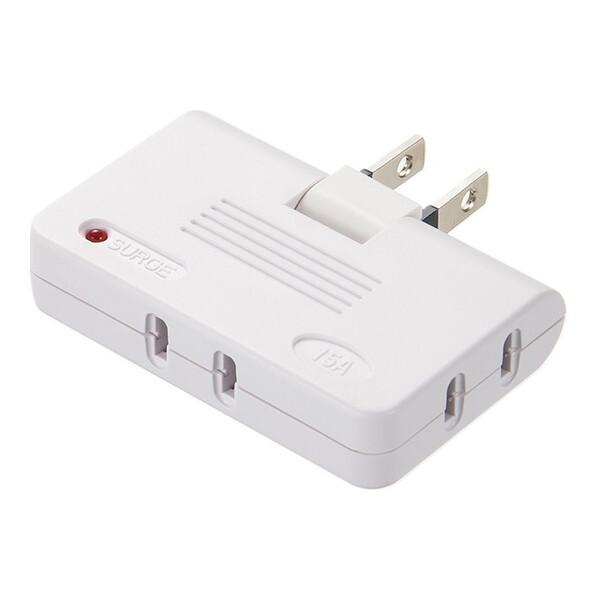 アイメディア 1009977 雷ガード付すき間電源タップ 3個口