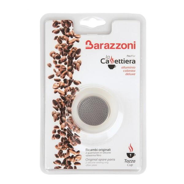 Barazzoni アルミエスプレッソメーカー交換用パーツ 1カップ用 パッキン2P&amp;フィルター C...