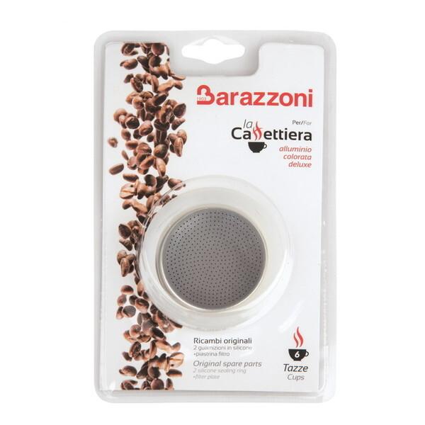 Barazzoni アルミエスプレッソメーカー交換用パーツ 6カップ用 パッキン2P&amp;フィルター C...