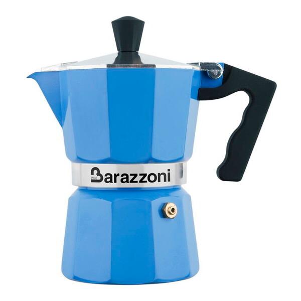 Barazzoni 直火式エスプレッソメーカー3カップ用 ブルー 83000550358