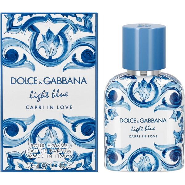 D&amp;G ドルチェ&amp;ガッバーナ ライトブルー プールオム カプリインラブ オードパルファム 50mL ...