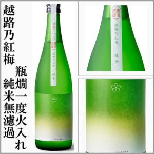 越路乃紅梅　純米　無濾過瓶燗一度火入れ【五百万石】720ml　(新潟県)　