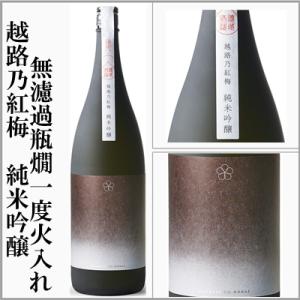越路乃紅梅　純米吟醸　無濾過瓶燗一度火入れ【八反錦】1800ml　(新潟県)　