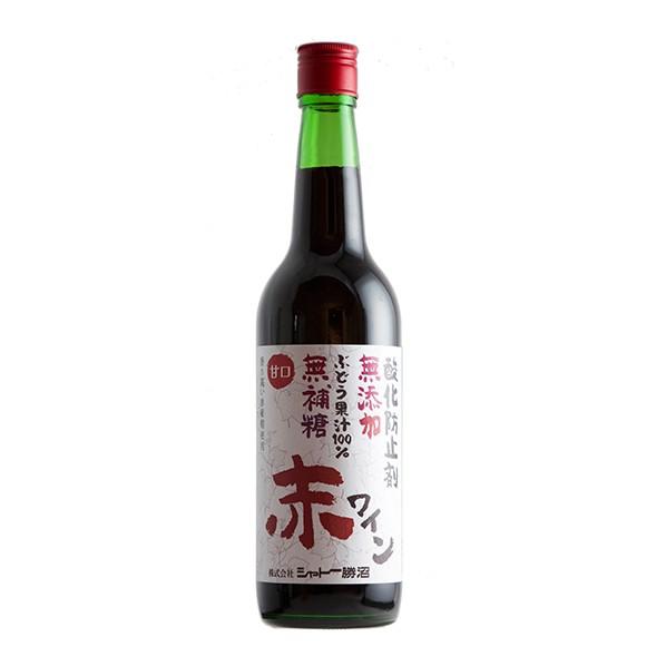 『送料無料12本セット』無添加・無補糖　赤ワイン　甘口　6％　600ml×12本　シャトー勝沼　赤ワ...