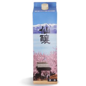 仙醸 サクラパック 1800ml 普通酒【日本酒】 桜 せんじょう 長野 伊那 高遠 ギフト プレゼント 誕生日 記念日 父の日 母の日