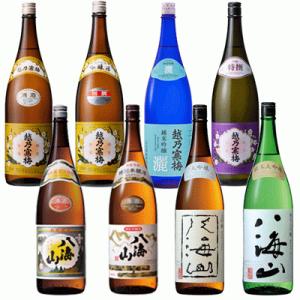 父の日 日本酒 飲み比べセット 越乃寒梅/八海山 /720ml 8本 数量限定 日本酒 　　　※リユースのダンボールでの発送となります。｜sakeasanoya