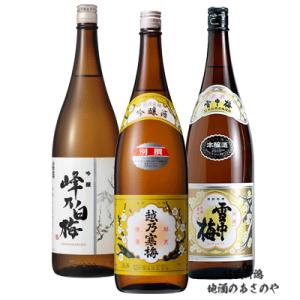 日本酒 飲み比べセット 越乃寒梅 別撰 吟醸/峰乃白梅 吟醸/雪中梅 本醸造 1800ml 3本
