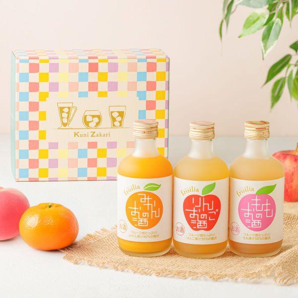 11/1〜2限定P3倍 送料無料 中埜酒造 みかん・りんご・もものお酒飲み比べセット リキュール 3...